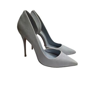 Schutz Rita D'orsay Light Blue Pointy Toe Suede High Heels 6B